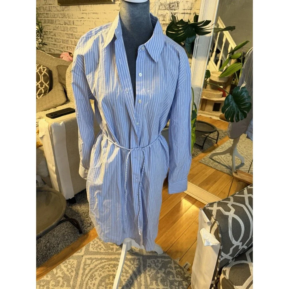 Rails Harmony Dress in Blue Oxford White Stripe. NWT. Retails $235 - Picture 2 of 9